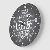 Koffietijd Decoratieve wandklok (Hoek)