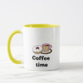 Koffietijd - Doughnut en koffiekopje Mok (Links)