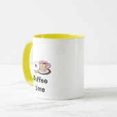 Koffietijd - Doughnut en koffiekopje Mok (Voorkant links)