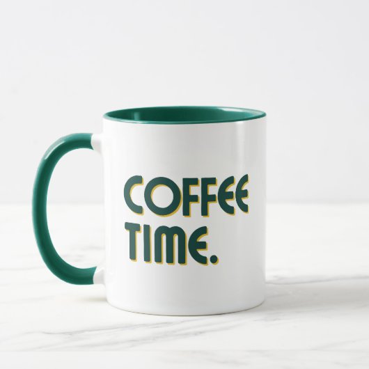 Koffietijd | Eenvoudige Minimalistische Dagelijkse Mok (Links)