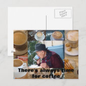 Koffietijd, er is altijd tijd voor koffie briefkaart (Voorkant / Achterkant)