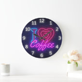Koffietijd Faux Neon Wall klok (Huis)