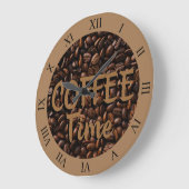 Koffietijd gebrande bonen bruin grote klok (Hoek)