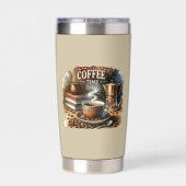 Koffietijd geïsoleerde tuimelaar drinkbeker (Achterkant)