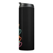 Koffietijd gestapelde mokken zwenken stoom thermosbeker (Geroteerd rechts)