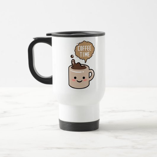 koffietijd grappige kawaii koffie reisbeker (Links)
