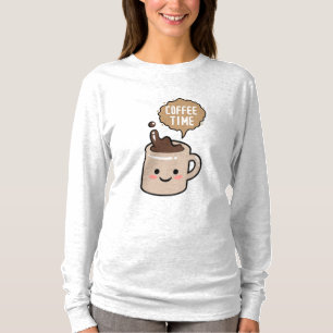 koffietijd grappige kawaii koffie t-shirt