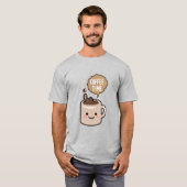 koffietijd grappige kawaii koffie t-shirt (Voorkant volledig)