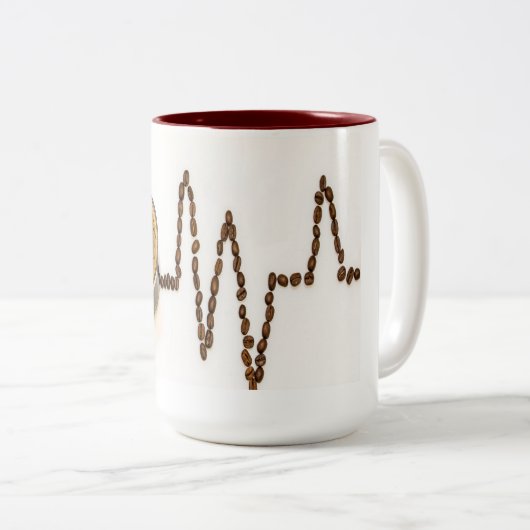 Koffietijd hartdiagram mok (Voorkant rechts)