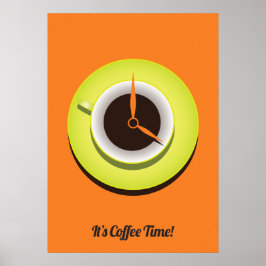 Koffietijd hedendaagse kunst poster