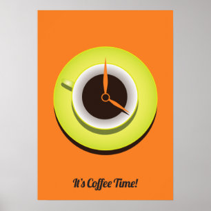 Koffietijd hedendaagse kunst poster