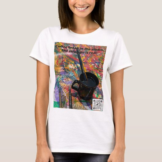 Koffietijd in de studio t-shirt (Voorkant)