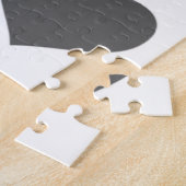 Koffietijd Jigzaag Puzzle met hart Legpuzzel (Zijkant)