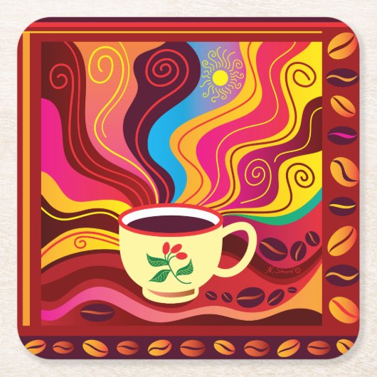 Koffietijd Kartonnen Onderzetters (Voorkant)