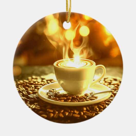 Koffietijd Keramisch Ornament (Voorkant)