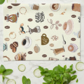 Koffietijd  keukenhanddoek (Gevouwen)