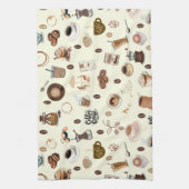 Koffietijd  keukenhanddoek (Verticaal)