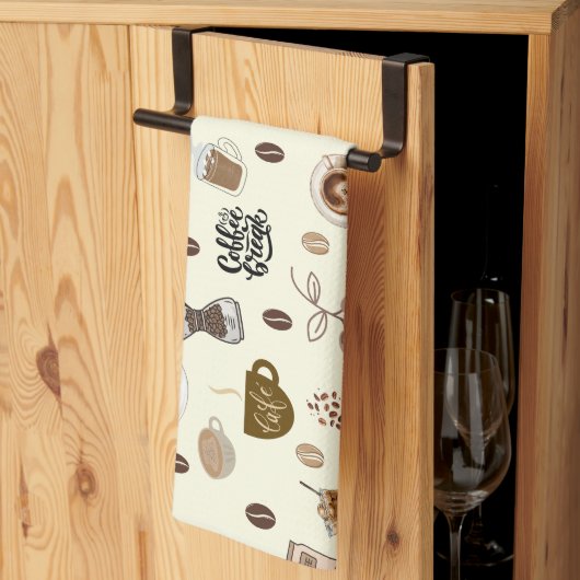 Koffietijd  keukenhanddoek (Derde Gevouwen)