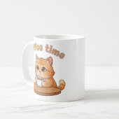 Koffietijd Kitty Mok | Cadeau voor kattenliefhebbe (Voorkant links)