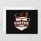 Koffietijd koffie alstublieft uitnodiging briefkaart (Voorkant / Achterkant)