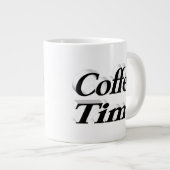 Koffietijd koffie citeert zwarte halve tekst grote koffiekop (Voorkant rechts)