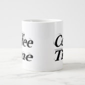 Koffietijd koffie citeert zwarte halve tekst grote koffiekop (Voorkant)