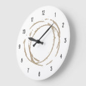 Koffietijd koffievlekken keuken grote klok (Hoek)