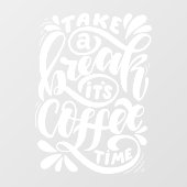 Koffietijd, koffiewinkel raamsticker (Vel)