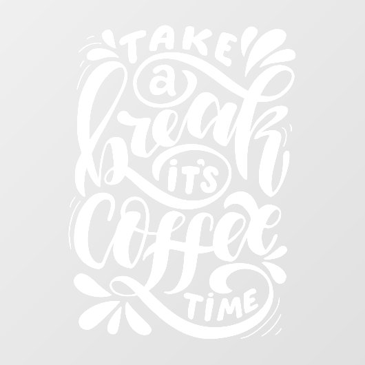 Koffietijd, koffiewinkel  raamsticker (Vel)