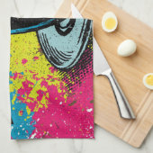 "Koffietijd" Levendig Pop Art Mok Design Theedoek (Quarter Fold)