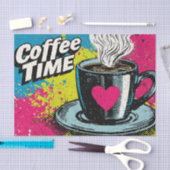 "Koffietijd" Levendig Pop Art Mok Design Tissuepapier (Craft)