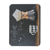 Koffietijd met beker- en koffiepot magneet (Verticaal)