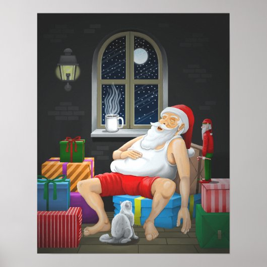 Koffietijd met de Kerstman Poster (Voorkant)