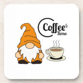 Koffietijd met een gnoom op een bier onderzetter (Voorkant)