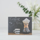 Koffietijd met Mok en potten Briefkaart (Staand voorkant)
