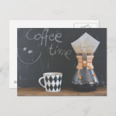 Koffietijd met Mok en potten Briefkaart (Voorkant / Achterkant)