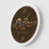 Koffietijd op maat grote klok (Hoek)