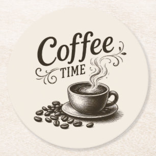 Koffietijd Papieren Onderzetters