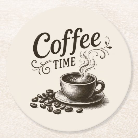 Koffietijd Papieren Onderzetters (Voorkant)
