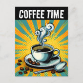 KOFFIETIJD RETRO BRIEFKAART (Voorkant)