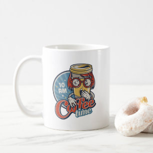 Koffietijd Retro Koffieliefhebber Vintage Cafeïne Koffiemok