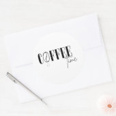 Koffietijd Ronde Sticker (Envelop)