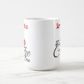 Koffietijd rood ontwerp koffiemok (Center)