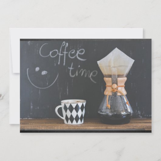 Koffietijd Samenkomst Feestje Kaart (Voorkant)