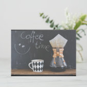 Koffietijd Samenkomst Feestje Kaart (Staand voorkant)
