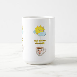 Koffietijd – Schattige glimlachende beker Koffiemok