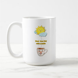 Koffietijd – Schattige glimlachende beker Koffiemok