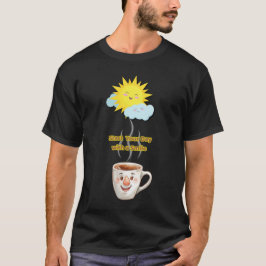 Koffietijd – Schattige glimlachende beker T-shirt