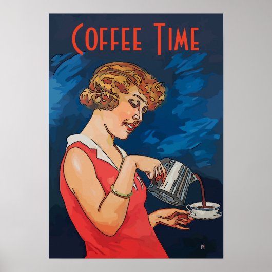 Koffietijd stijl, tekst toevoegen poster (Voorkant)