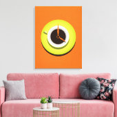 Koffietijd Stijlvolle levendige Oranje canvas Prin Afdruk (Insitu (Woonkamer))